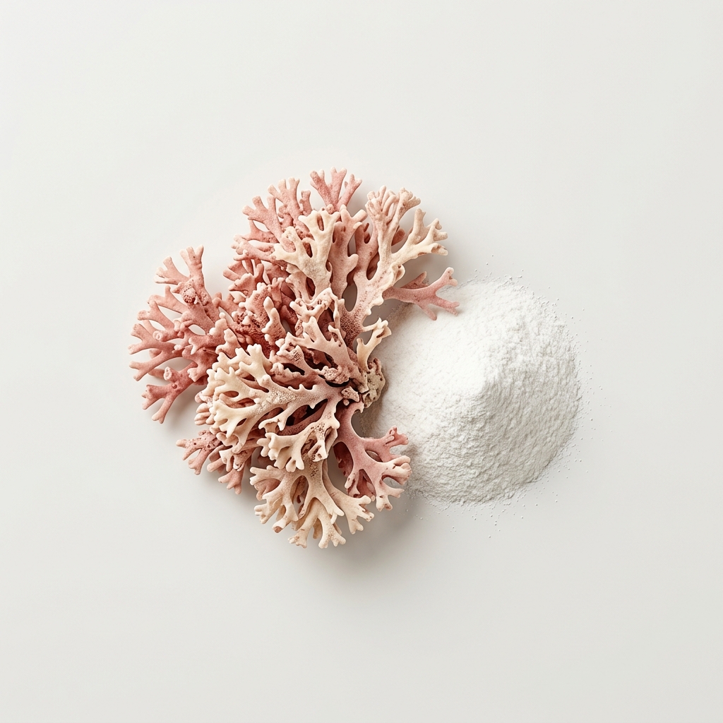 Calcium red algae and powder