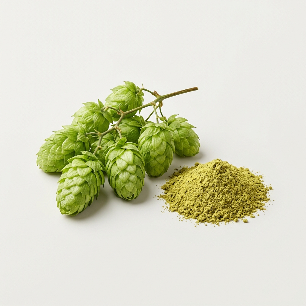 Hops flowers and powder