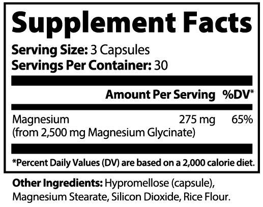 Deep Drift supplement facts panel